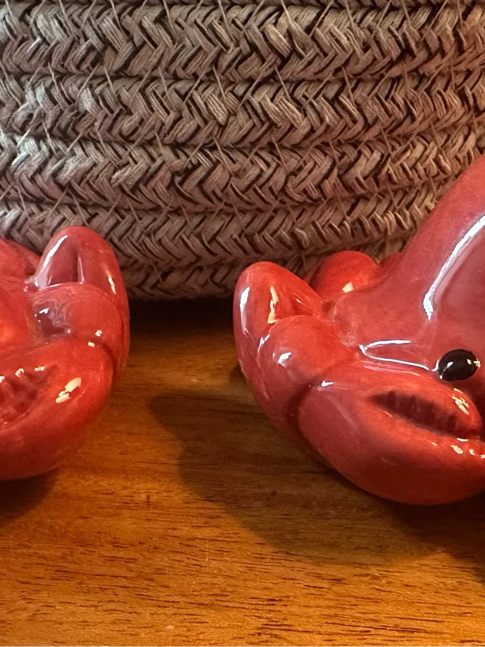 Vintage Ceramic Crab Salt and Pepper Shaker Set Ocean Beach Decor